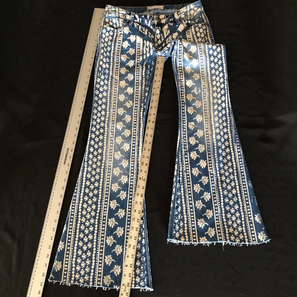 Rare Free People Bali Mantra Flare Jeans Sz 26 - Picture 10 of 16
